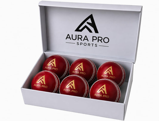 Pack of 6 Red Balls Customizable Cricket Leather Hard ball AP-1500